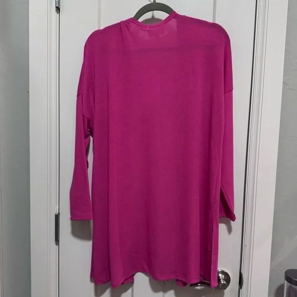 Andrée Fuchsia Open Front Cardigan NWT - Picture 2 of 8